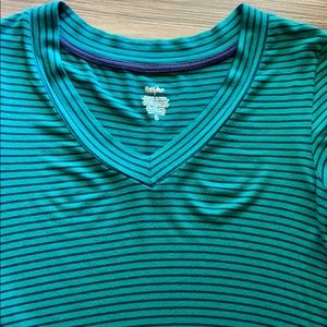 Mossimo striped shirt sleeve v neck top small